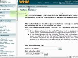 Using the Feature Manager in WHM by VodaHost.com web hosting