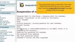 Suspending or unsuspending an account in WHM by VodaHost.com web hosting