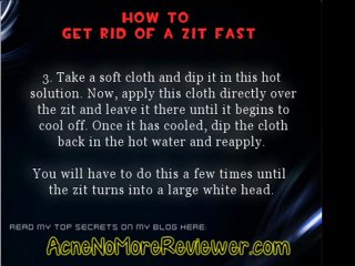 How to Get Rid Of A Zit Fast