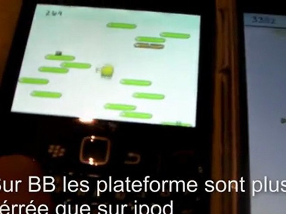 Doodle Jump : Blackberry VS Itouch