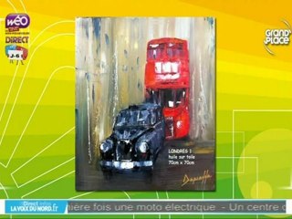 Fréd Depienne artiste peintre Lillois sur Wéo TV dans l'emission Grand Place