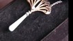 Halskette Kette mit frosted glass Abhaengung  aus Silber anhgl26