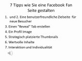 7 Tipps wie Sie eine Facebook Fan Seite gestalten