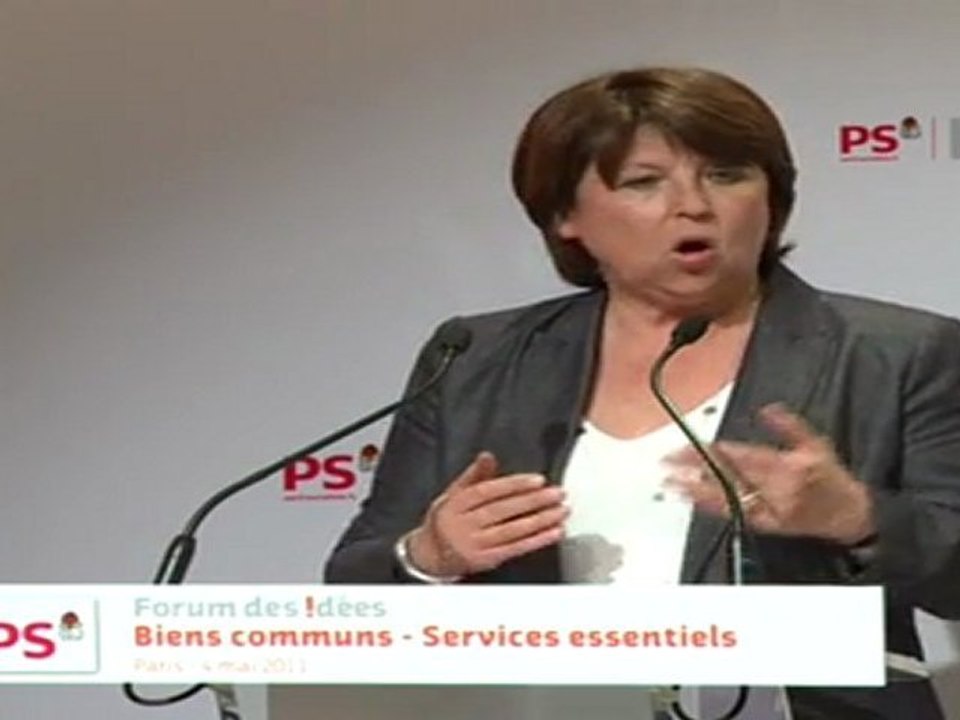 Forum des idées biens essentiels: Martine AUBRY