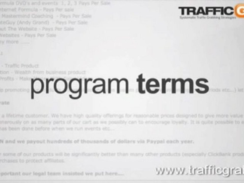 Traffic Grab –Affiliate Marketing Secrets 2/4