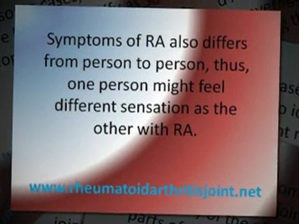 How to detect Rheumatoid Arthritis symptoms