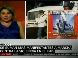 Avanza marcha nacional contra violencia, en México