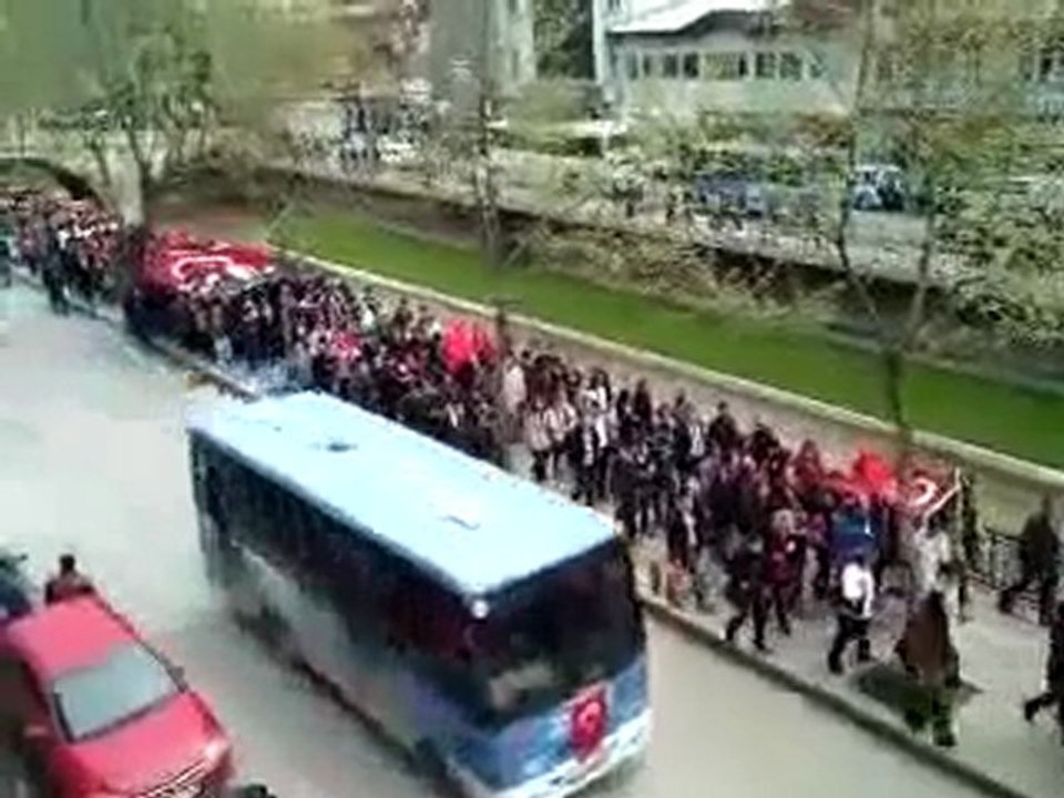 Kastamonu Sehit Polisi için Yürüdü