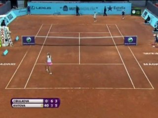 Madrid - La Kvitova avanti