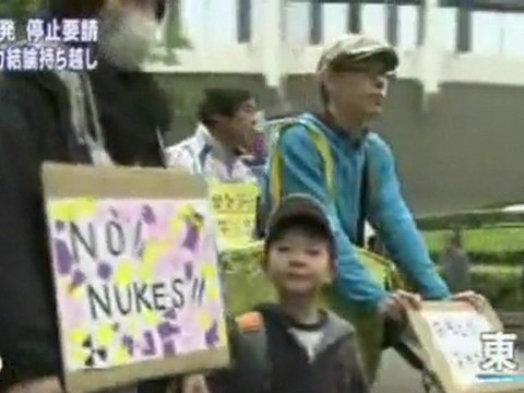 渋谷で反原発デモ、エコ街宣車も登場／全原発廃止訴え１万人がデモ