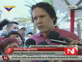 Inicia registro para la Misión Vivienda