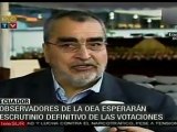 Observadores de la OEA vigilan desempeño de referendo