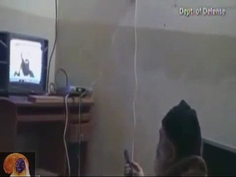 Osama Bin Laden Watches Himself on TV