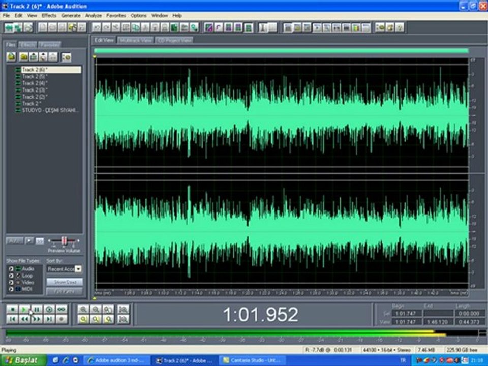 Adobe Audition 1.5 kayıt işlemi (VİDEOLU ANLATIM)