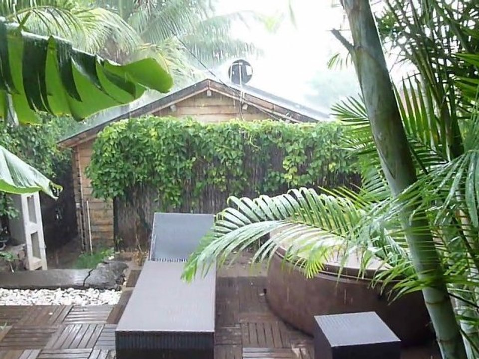 Pluie d'orage à la Saline-les-Bains