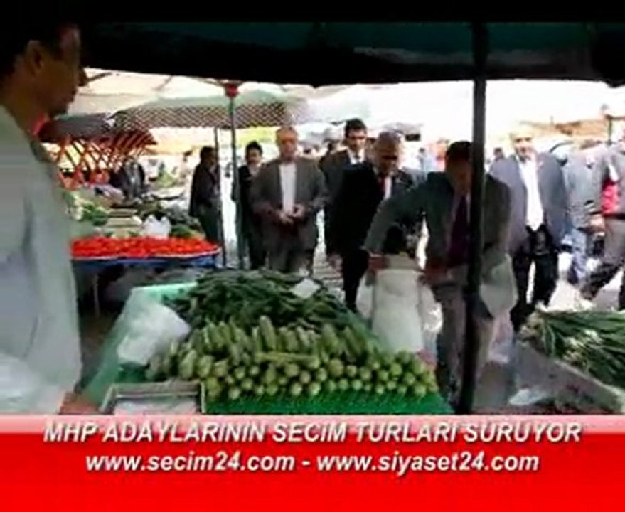 erzincan MHP’li Adaylar Halk Pazarını Gezdi