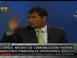 Medios fueron principales opositores del referendo: Correa