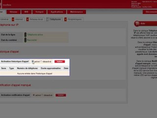 Forum SFR By Justneuf: Activer l'historique d'appel
