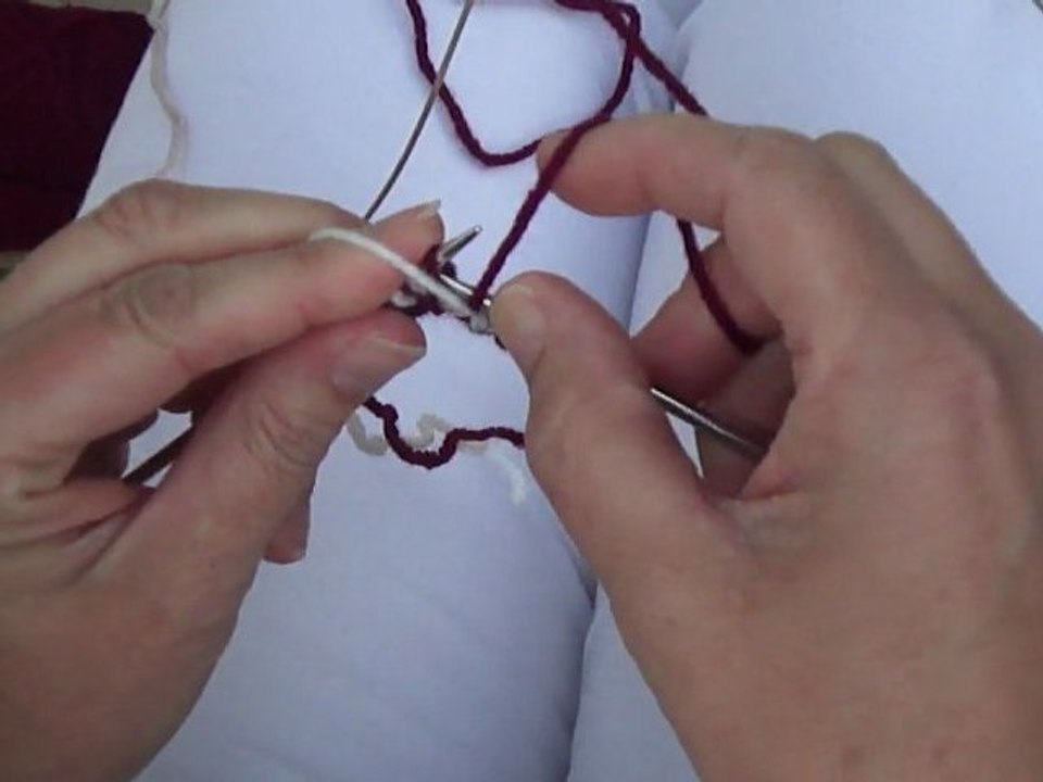 Jacquard réversible : Premier rang