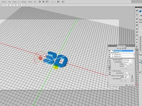 YouTube - Tutorial photoshop cs5 fr -extended- texte 3D