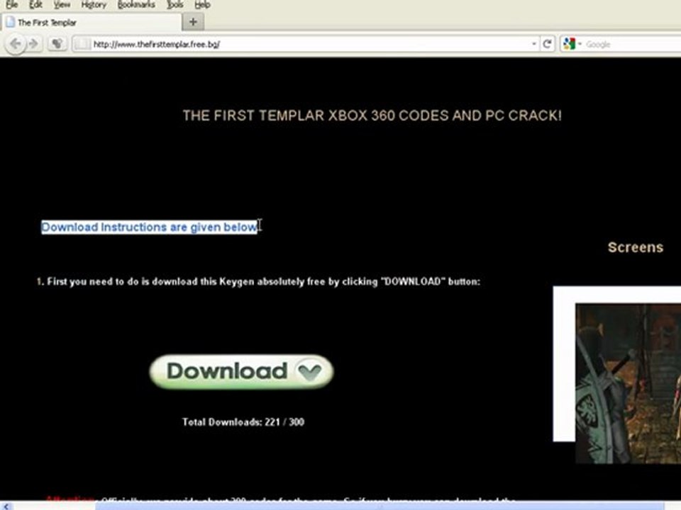 THE FIRST TEMPLAR KEYGEN | XBOX 360 AND PC |