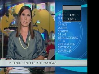Incendio en subestación eléctrica en Vargas