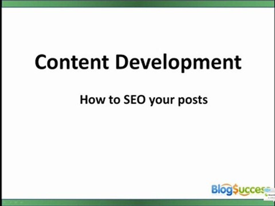 Content Development Introduction