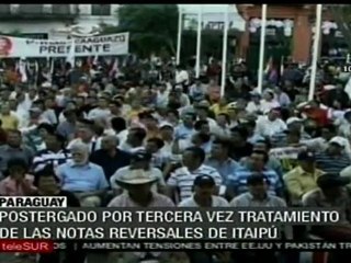 Brasil suspende estudio de notas reversales de Itaipú