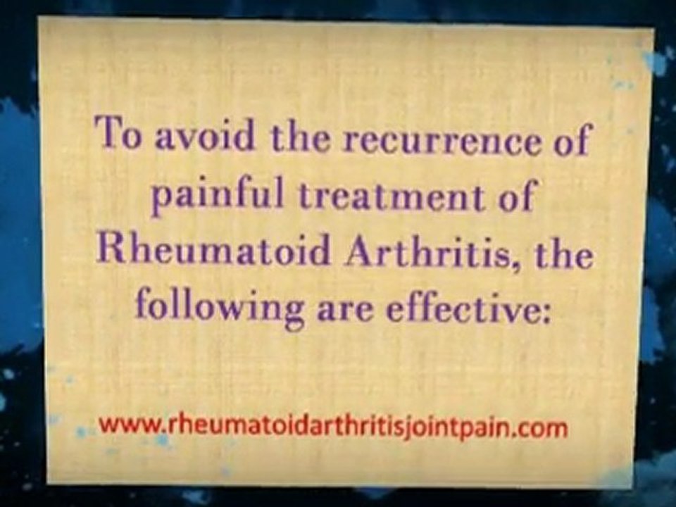 Rheumatoid Arthritis Symptoms