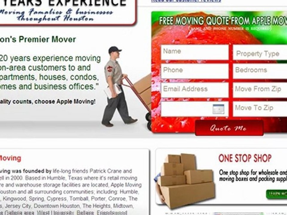 Moving Company Kingwood TX - Apple Movers 281 446 0022