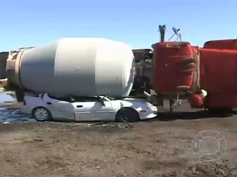 Concrete truck rollover extrication training