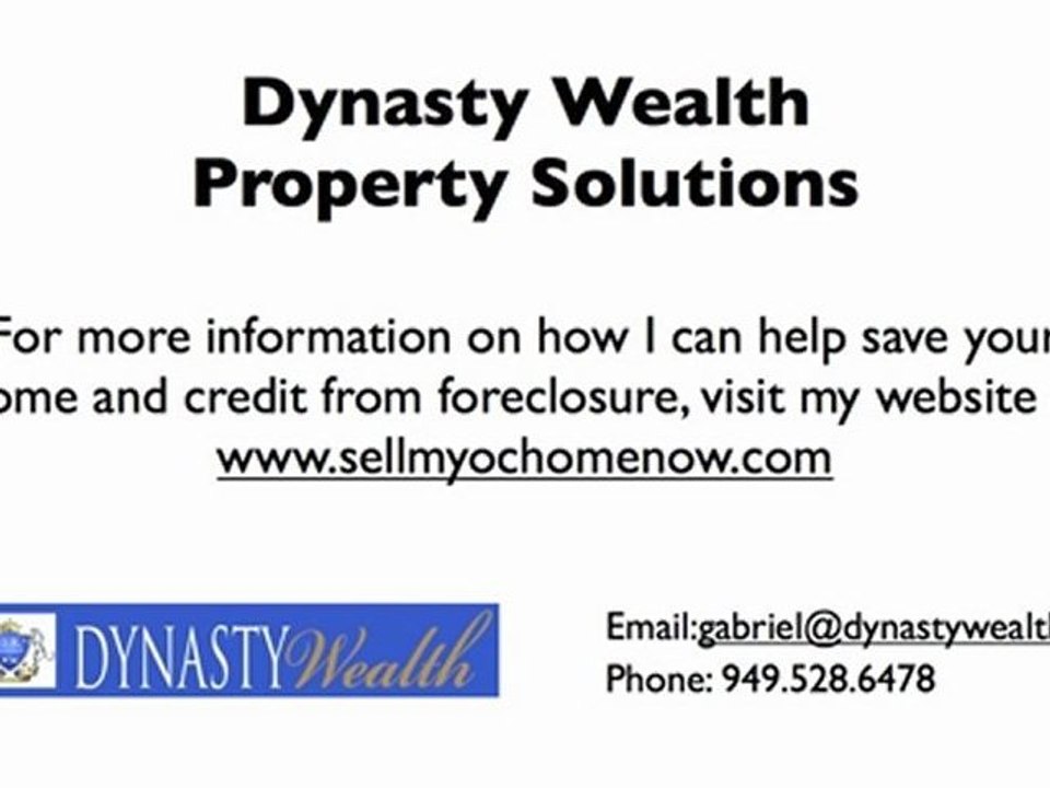 Stop Foreclosure in Orange California