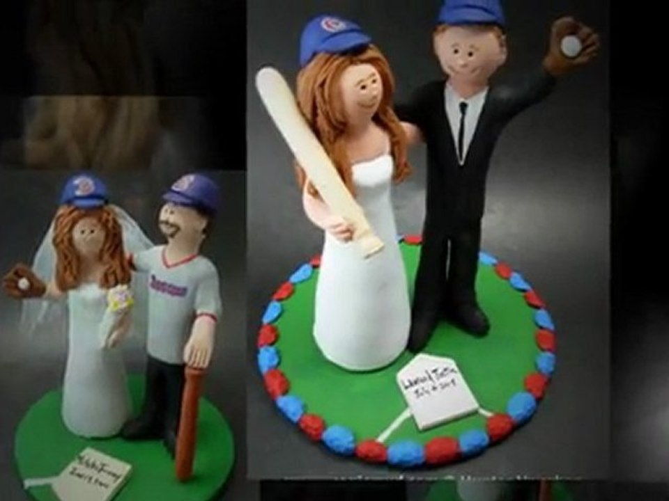 Baseball Wedding Cake Toppers Custom Made