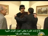 Apparition de Kadhafi à Tripoli 11 Mai 2011 à la télévision libyenne après le massacre par l'OTAN du fils et des trois petits enfants de Mouammar Gaddafi
