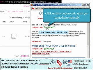 Shop the Look Discount Coupons - Redtagdeals