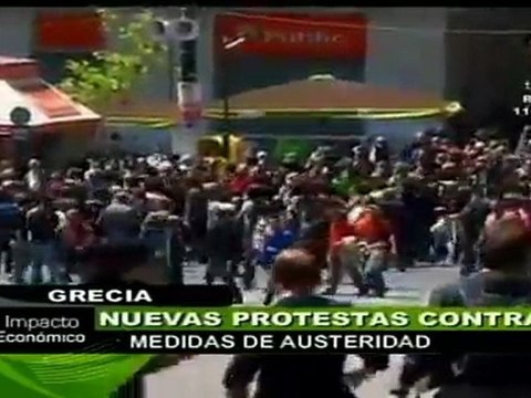 Protestas en Grecia contra medidas de austeridad