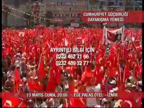 Cumhuriyet Güçbirliği Dayanışma Yemeği - 13 Mayıs Cuma - 20.00 - Ege Palas Otel - İzmir
