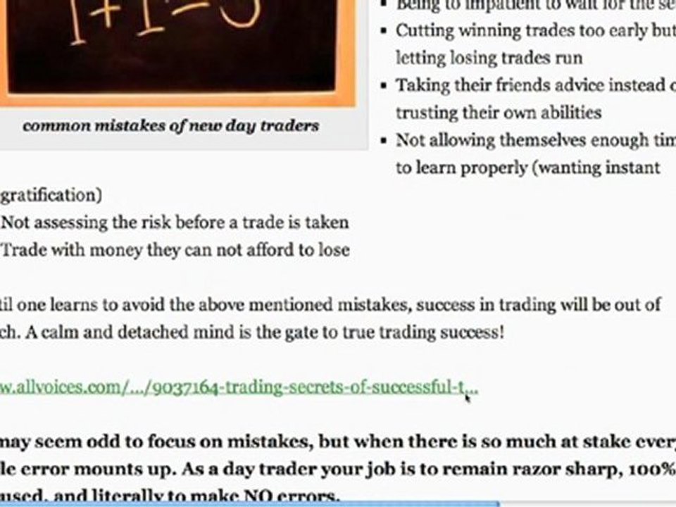 Common mistakes in day trading, Learn how to day trade correctly