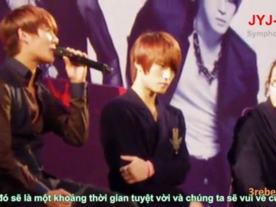 [Vietsub][fancam] 101014 JYJ Showcase Tour 2010 in Bangkok Press Conference
