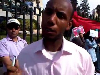 حملة الشهادات المعطلون يعتصمون امام مقر ولاية الجهة الشرقية / وجدة