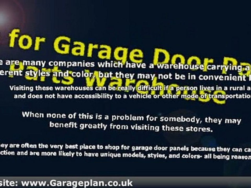 Where to Buy Garage Door Panel