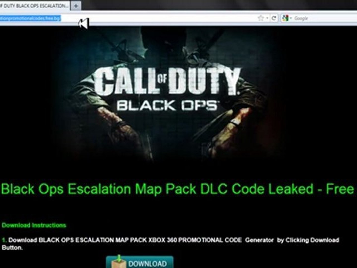 Call of Duty Black Ops Escalation Code Generator 100% working Guarantee -  video Dailymotion