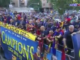 FC Barcelona- rua pels carrers de Barca