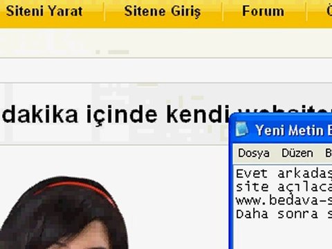 Bedava nasıl site açarım?