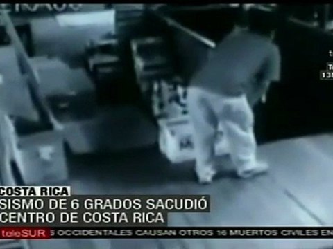 Sismo de 6 grados sacudió centro de Costa Rica