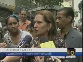 Incendio en Edificio del Centro de Caracas