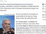 DSQ Strauss-Kahn arrêté pour agression sexuelle a New York