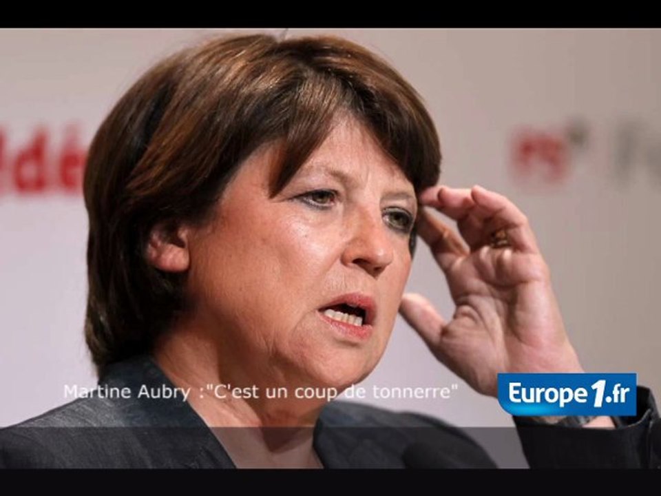 Martine Aubry : "C'est un coup de tonnerre"