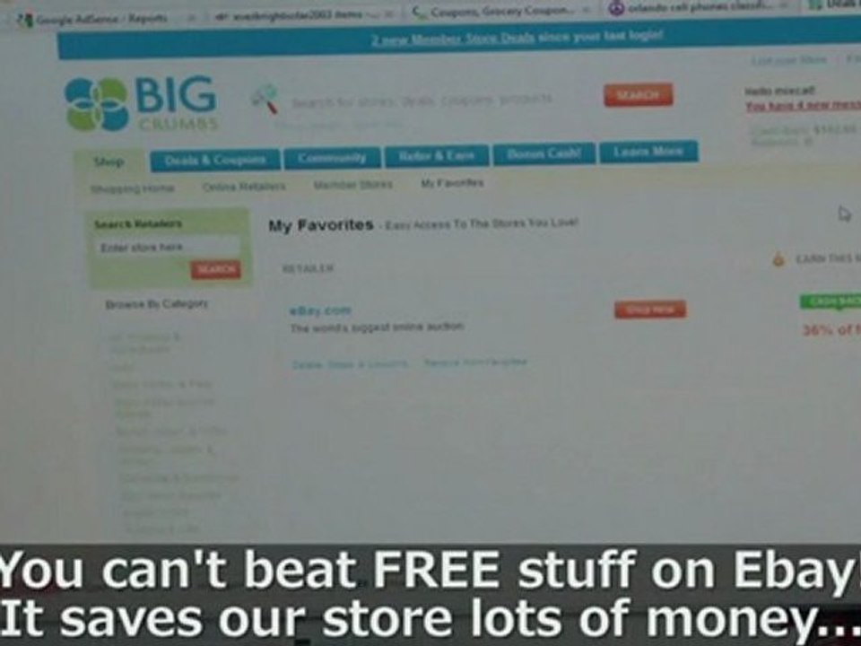 Ebay savings tricks. Save tons of money on Ebay w/ bigcrumbs