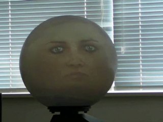 Kinect animated spherical projection of avatar head